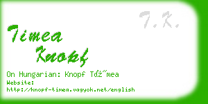 timea knopf business card
